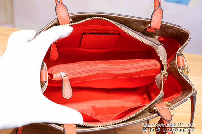 COACH蔻馳 56727 多功能貴婦包 包身有型 經典coach大c紋  Chz1046